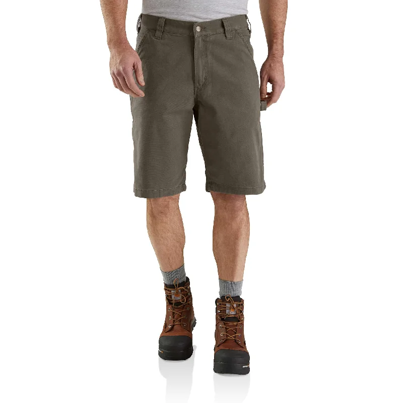 Stylish cargo shorts for men with multiple pockets and functional designs-Rugged Flex® Relaxed Fit Canvas Utility Work Short