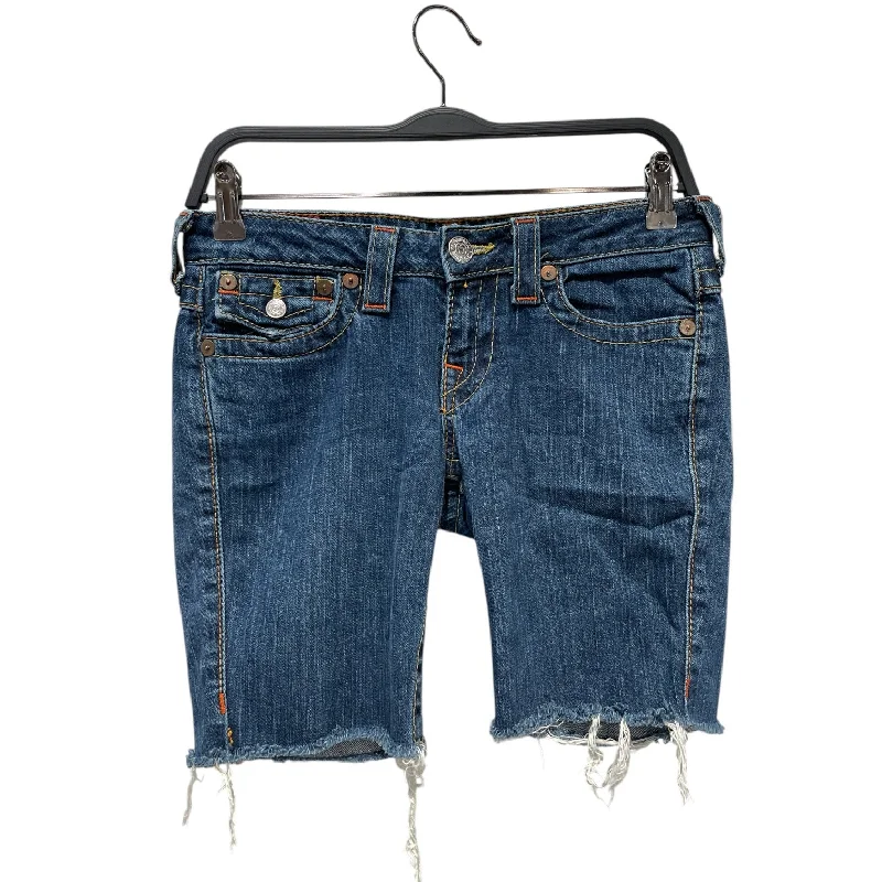 Classic navy shorts for men with a preppy, versatile design for casual outings-TRUE RELIGION/Shorts/26/Denim/IDG/