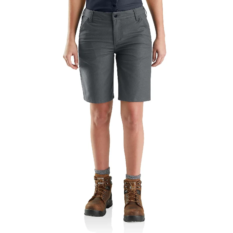 Classic denim shorts for women with frayed edges and a casual vibe-Rugged Professional™ Series Rugged Flex® Loose Fit Canvas Work Short