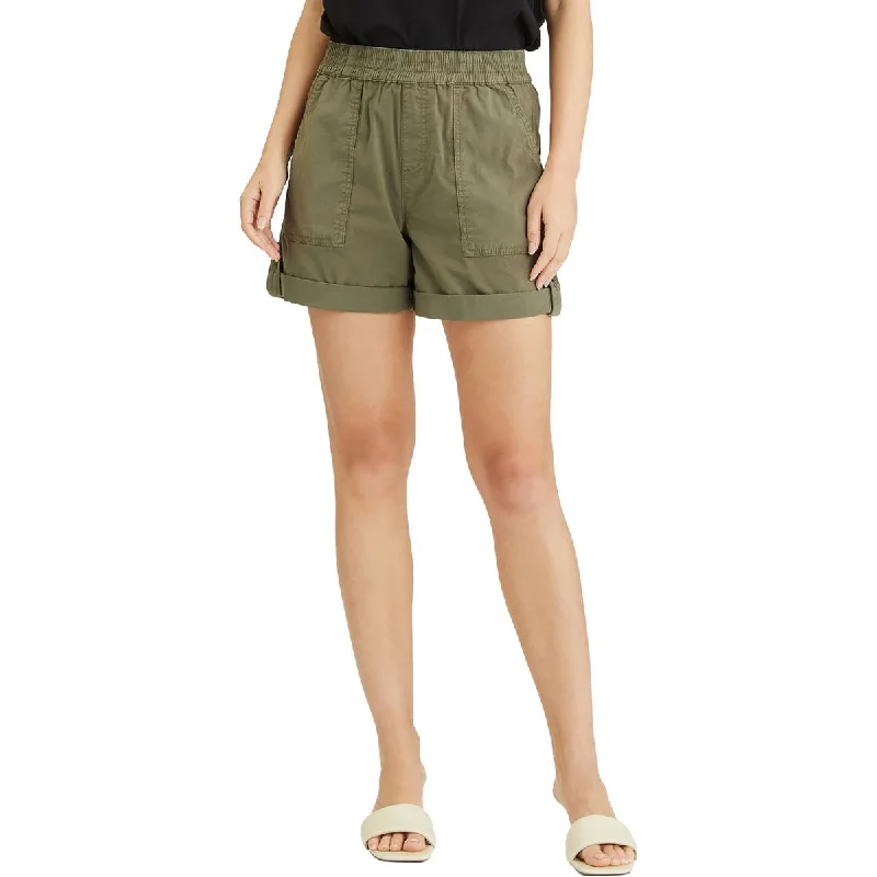 Classic linen shorts for women with lightweight and breathable material for hot weather-Sanctuary Womens Switchback Cuffed Cargo Casual Shorts