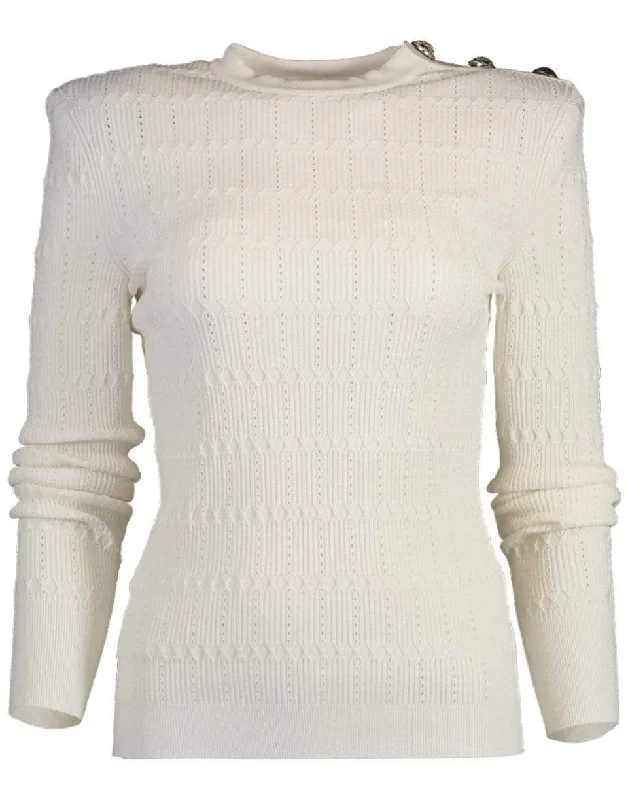 Breathable Sweaters for Comfort -Three Button Open Knit Sweater