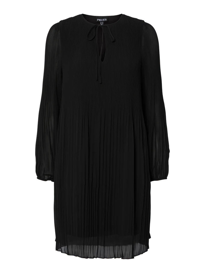 Tiered Dresses for Voluminous -Naomi Short Dress (Black)