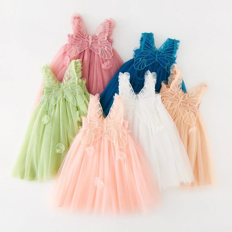 Beaded Dresses for Glamour -Children's Princess Sling Dress Pettiskirt