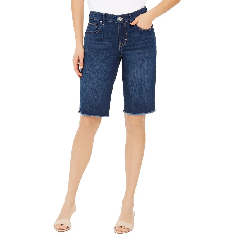 Best shorts for hiking with durable materials and a comfortable fit for outdoor adventures-Style & Co. Womens Denim Mid-Rise Bermuda Shorts