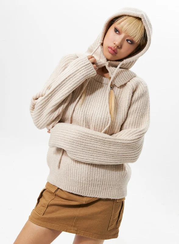 Casual - Wear Sweaters for Weekend -Chunky Sweater and Balaclava Set IO324