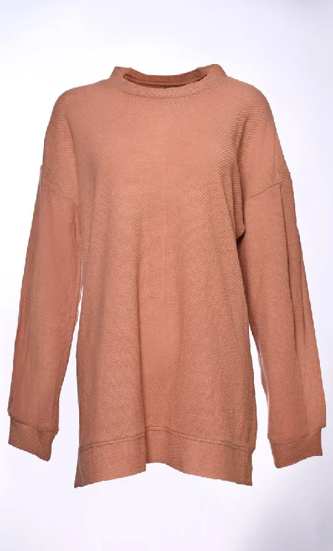 Wrap Sweaters for Adjustable Fit -Sweater Serenity: Unwind in Korean Knitted Comfort (Peach)