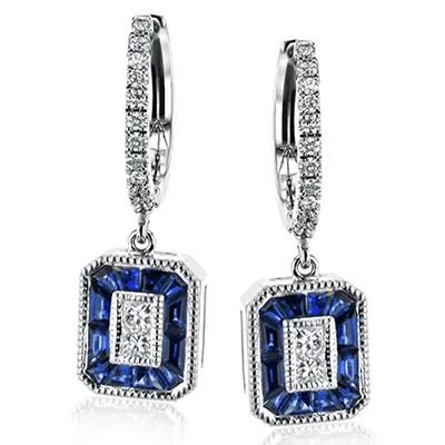 Best necklaces and pendants with oval pendants for a classic, elegant shape-SIMON G 18K GOLD WITH WHITE DIAMOND EARRINGS