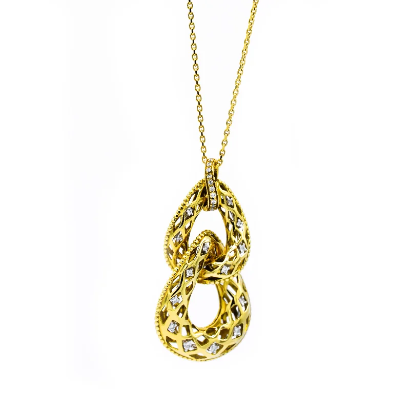 Stunning necklaces and pendants with jade gemstones for a calming green hue-18k Yellow Gold D.21 tw nk olimpia