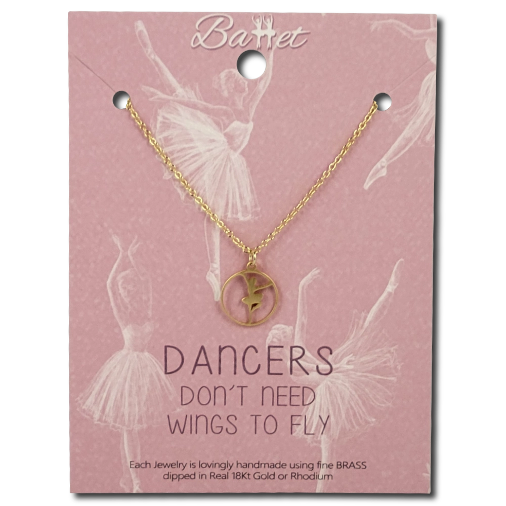 Stunning necklaces and pendants with amethyst gemstones for a calming effect-53414 Cut Out Dancer Necklace