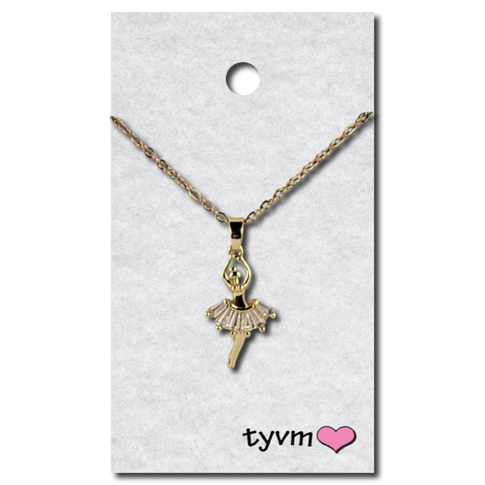 Necklaces and pendants with crescent moon designs for a celestial and mystical feel-73418 Crystal Ballerina Necklace