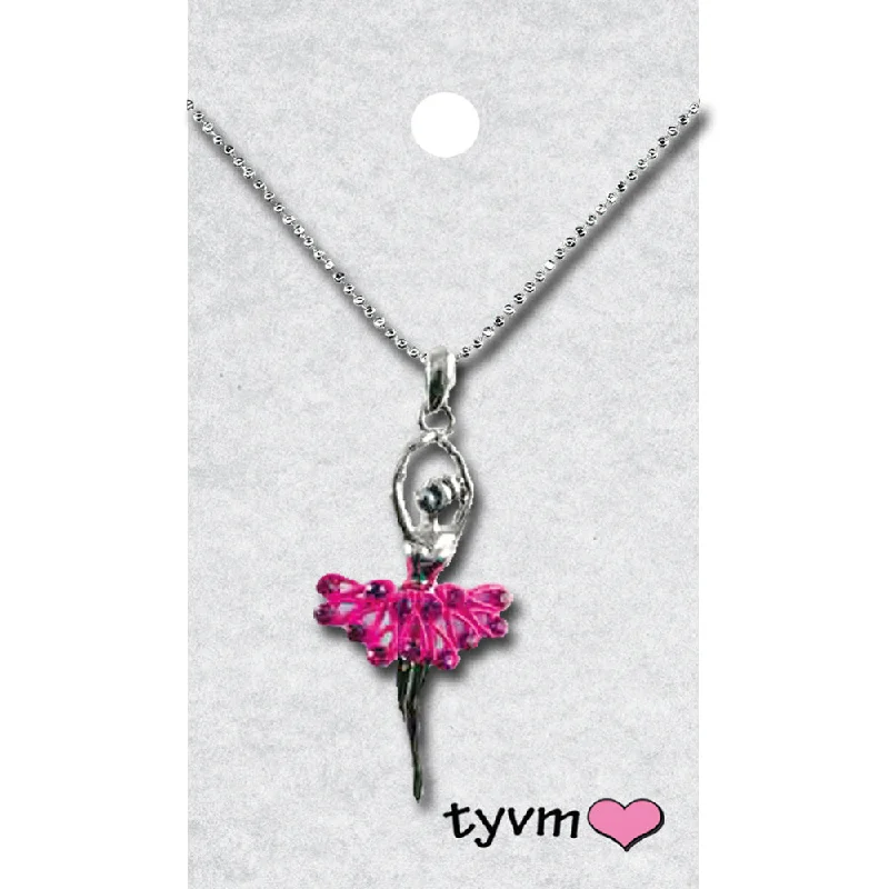 Beautiful necklaces and pendants with tree branch motifs for a nature-inspired design-79510 Ballerina with Crystals Necklace