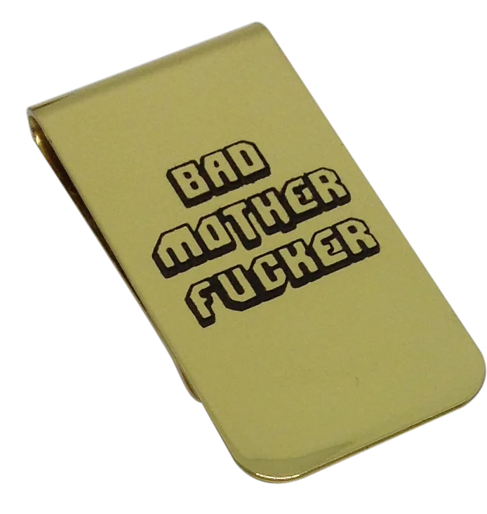 Necklaces and pendants with clear quartz for a pure and radiant look-Bad Mother Fucker Money Clip by ReadyGOLF - Gold