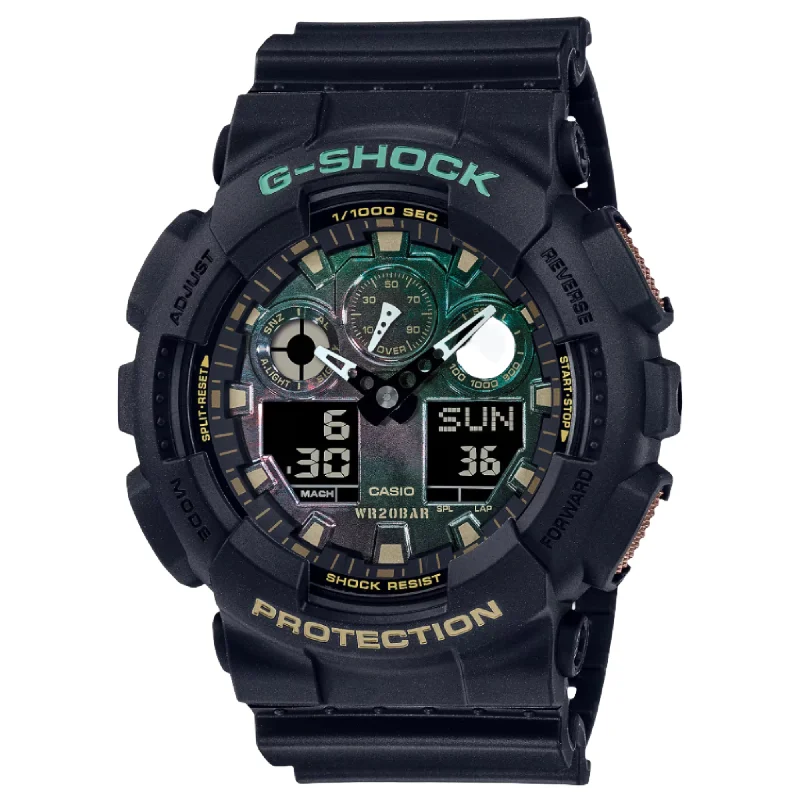 Best necklaces and pendants with opal gemstones for an iridescent glow-G SHOCK-ANALOG-DIGITAL GA-100 SERIES GA100RC-1A