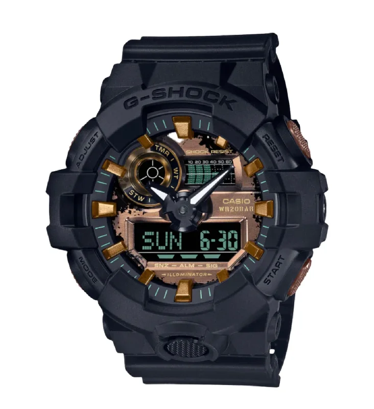 Best necklaces and pendants with zodiac signs for a celestial, astrology-inspired vibe-G SHOCK-ANALOG-DIGITAL GA-700 SERIES GA700RC-1A