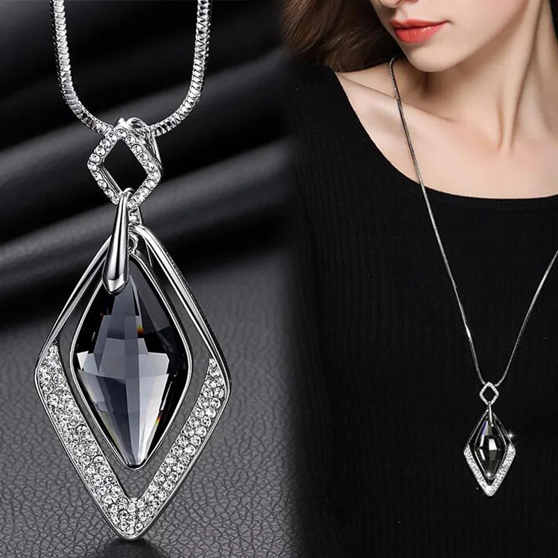 Best necklaces and pendants with minimalist pendants for a sleek, understated look-Geometric Statement Maxi Fashion Jewelry