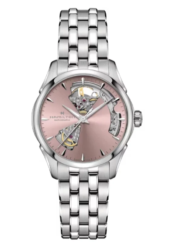 Necklaces and pendants with star-shaped designs for a whimsical, celestial touch-HAMILTON- JAZZMASTER OPEN HEART LADY AUTO H32215170