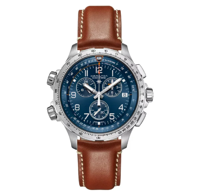 Necklaces and pendants with geometric pendants for a clean, contemporary design-HAMILTON-KHAKI AVIATION X-WIND GMT CHRONO QUARTZ Quartz | 46mm | H77922541