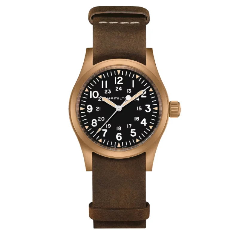 Necklaces and pendants with ocean-inspired designs for a refreshing, beachy feel-HAMILTON-KHAKI FIELD MECHANICAL BRONZE Mechanical | 38mm | H69459530