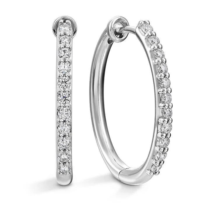 Best necklaces and pendants with crystal accents for a sparkling and elegant style-HOF OVAL CLASSIC DIAMOND HOOP - MEDIUM