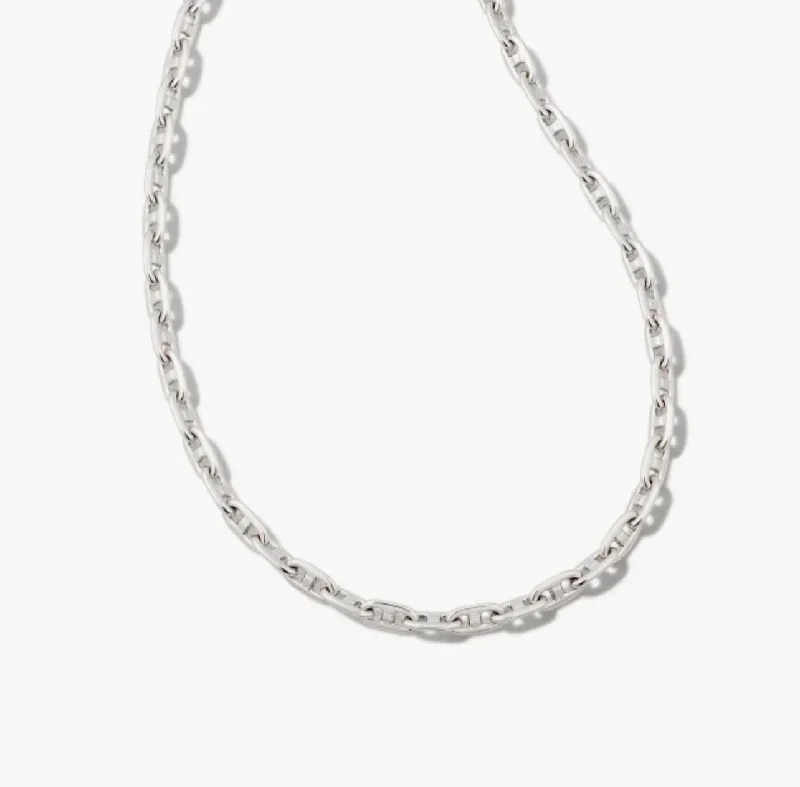 Best necklaces and pendants with emerald gemstones for a rich, sophisticated design-Kendra Scott-Bailey Chain Necklace in Silver 9608802180