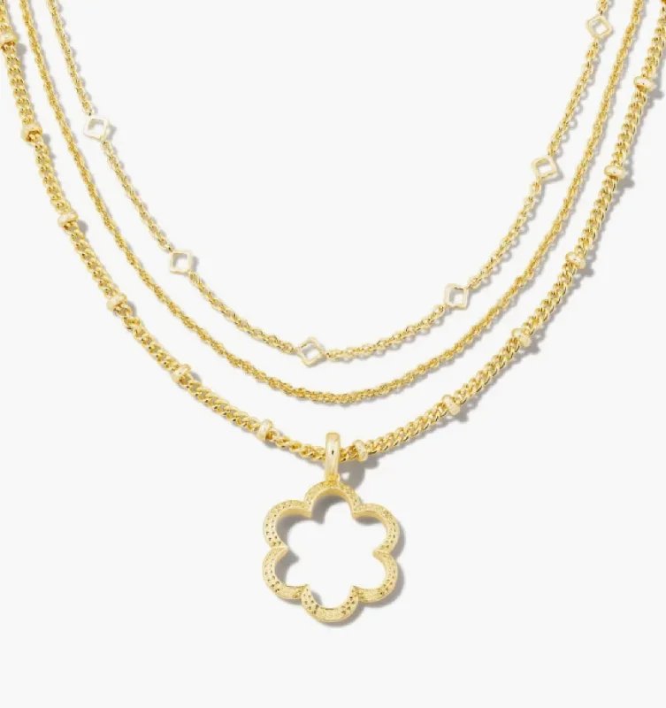 Elegant necklaces and pendants with infinity symbols for timeless designs-Kendra Scott-Susie Convertible Multi Strand Necklace in Gold 9608853532