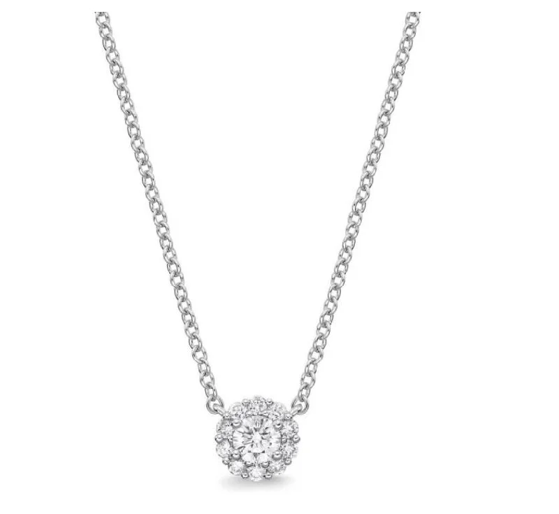 Necklaces and pendants with clear quartz for a pure and radiant look-MEMOIRE BLOSSOM DIAMOND PENDANT