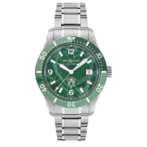 Best necklaces and pendants with emerald gemstones for a rich, sophisticated design-Montblanc- Montblanc 1858 Iced Sea Automatic Date