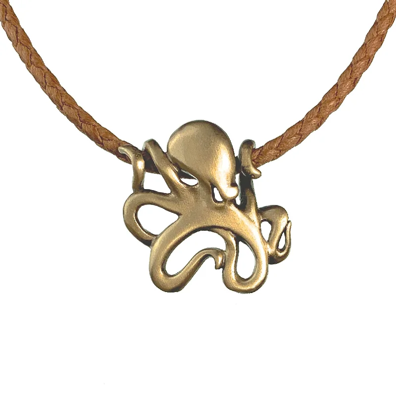 Beautiful necklaces and pendants with geometric shapes for a modern, artistic design-Octopus Necklace for Women Bronze- Octopus Jewelry for Women, Octopus Pendant, Sea Life Jewelry, Octopus Gifts for Women, Ocean Jewelry Bronze