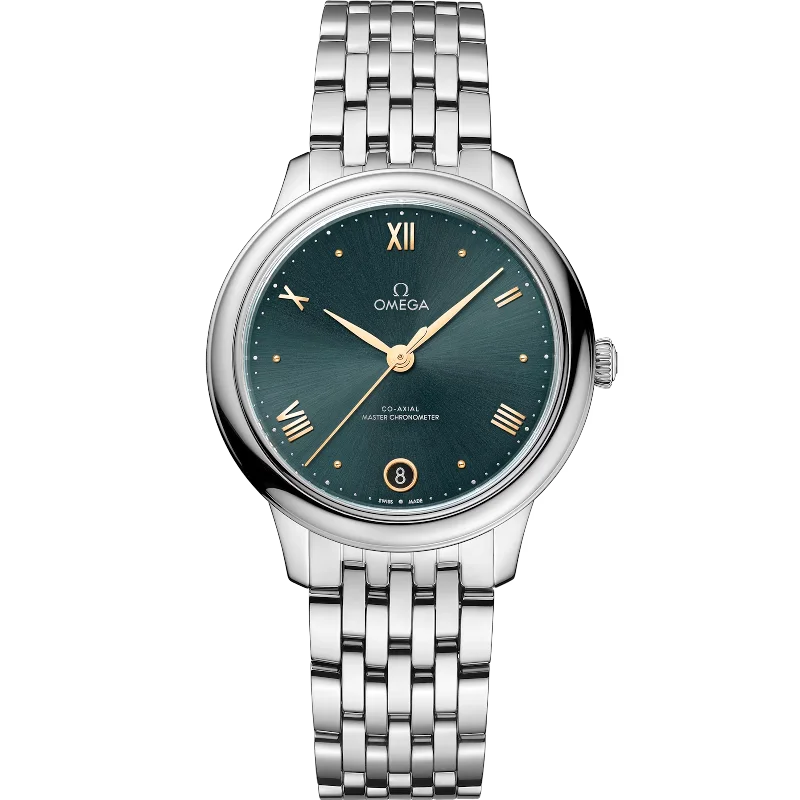 Best necklaces and pendants with sterling silver for an affordable yet stylish choice-OMEGA-DE VILLE PRESTIGE CO‑AXIAL MASTER CHRONOMETER 34 MM 434.10.34.20.10.001