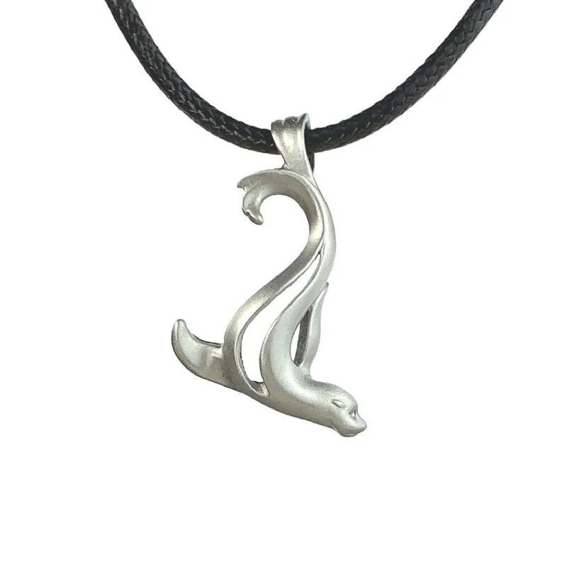 Simple necklaces and pendants with bar pendants for a sleek modern design-Sea Lion Necklace Pewter Pendant- Sea Lion Gift for Women, Seal Necklace, Gifts for Sea Lion Lovers, Sea Life Jewelry for Divers, Sea Lion Charm