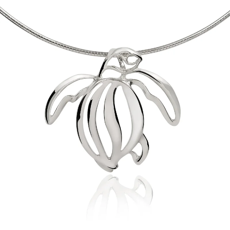 Beautiful necklaces and pendants with tree branch motifs for a nature-inspired design-Sea Turtle Necklaces Sterling Silver- Turtle Gifts for Women, Honu Turtle Necklaces, Gifts for Turtle Lovers, Sea Life Jewelry