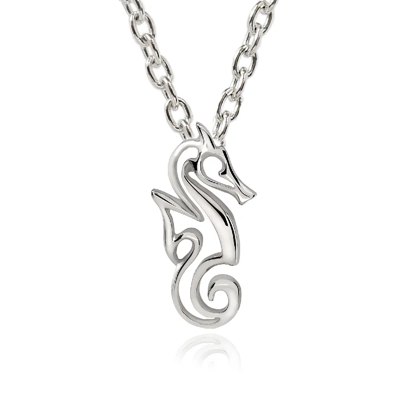 Personalized necklaces and pendants with name engravings for a custom touch-Seahorse Necklaces for Women Sterling Silver- Seahorse Jewelry for Women, Seahorse Gifts for Women, Seahorse Charm, Miniature Seahorse Necklace