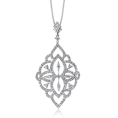 Necklaces and pendants with celestial starburst designs for a radiant look-SIMON G 18K GOLD WITH WHITE DIAMOND NECKLACE