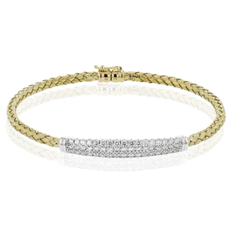 Best necklaces and pendants with matching earrings for a coordinated, elegant look-Simon G-18K Yellow Gold Bangle Bracelet with 1.32TW White Diamonds LB2231-Y