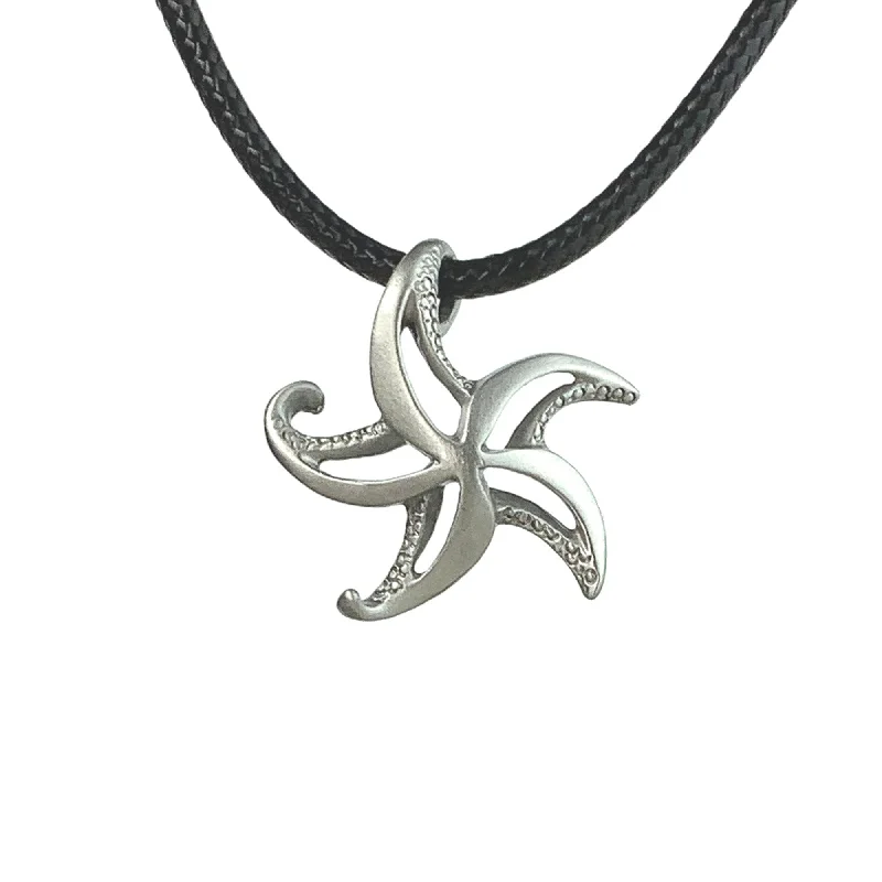 Necklaces and pendants with diamond pendants for a luxurious sparkling effect-Starfish Necklace Pendant- Beach Theme Gift for Women, Sea Star Necklace, Gifts for Beach Lovers, Sea Life Jewelry for Ocean Lovers, Starfish Charm