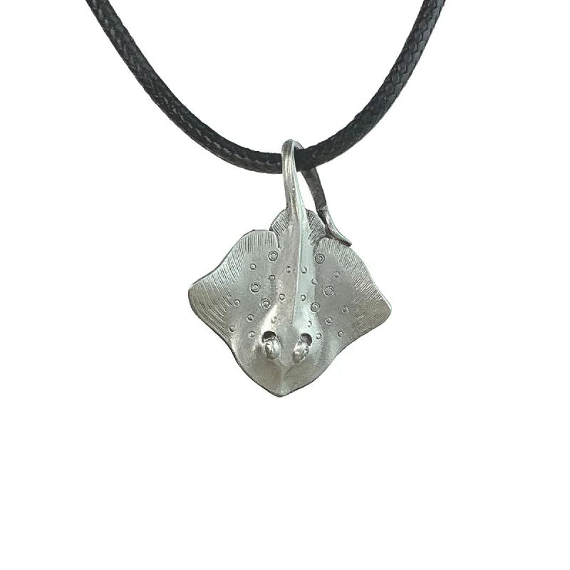 Necklaces and pendants with diamond pendants for a luxurious sparkling effect-Stingray Necklace- Stingray Gift for Women and Men, Stingray Pendant, Gifts for Divers, Sea Life Jewelry