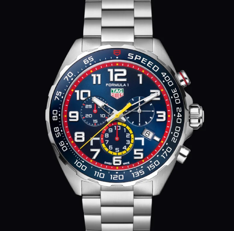 Stunning necklaces and pendants with ruby and diamond combinations for a luxurious effect-TAG HEUER-FORMULA 1 X RED BULL RACING Quartz Chronograph, 43 mm, Steel CAZ101AL.BA0842