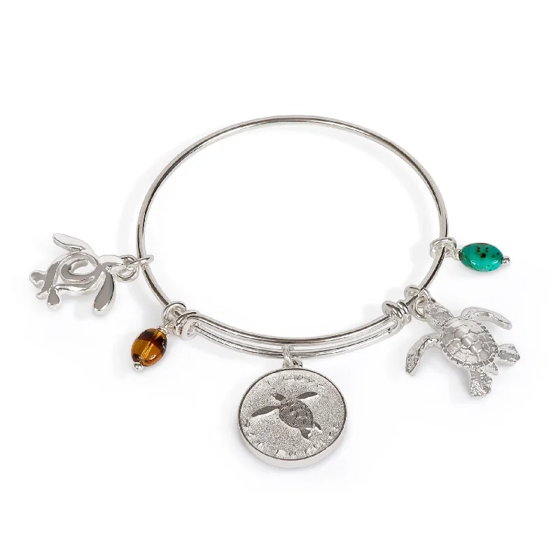 Best necklaces and pendants with zodiac signs for a celestial, astrology-inspired vibe-Turtle Bracelet for Women, Sea Turtle Bangle Bracelet, Turtle Charm Bracelet, Adjustable Bracelet for Women, Expandable Bracelet with Turtle