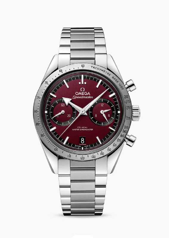 Simple necklaces and pendants with bar pendants for a sleek modern design-OMEGA-
SPEEDMASTER '57
CO‑AXIAL MASTER CHRONOMETER CHRONOGRAPH 40.5 MM 332.10.41.51.11.001