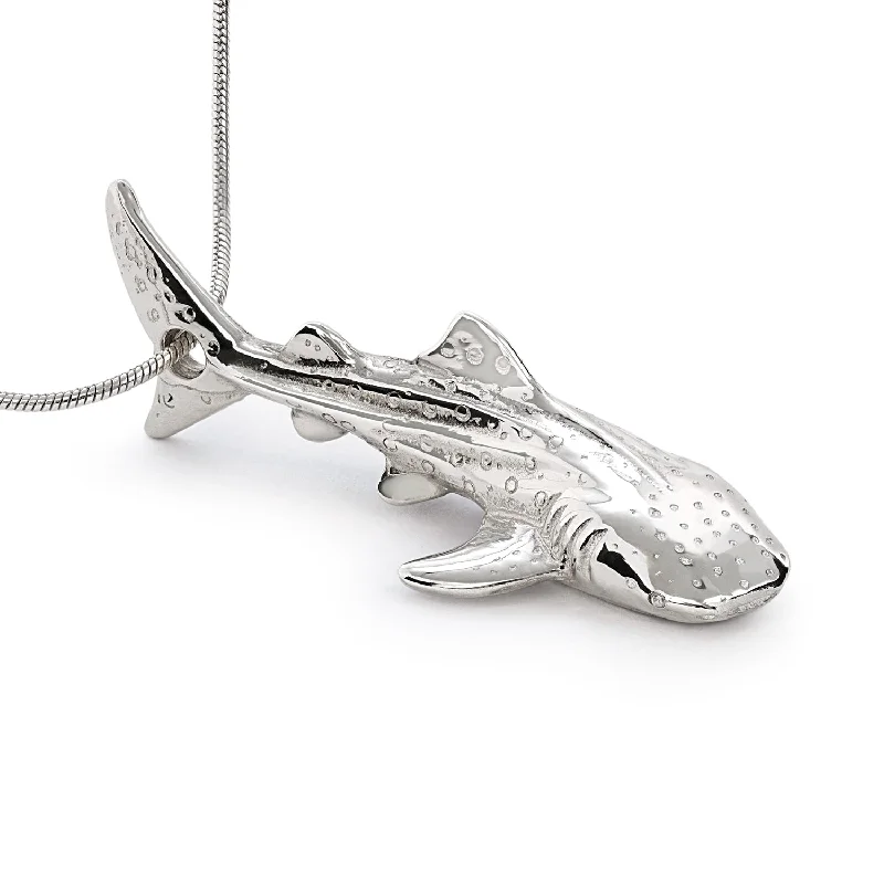 Elegant necklaces and pendants with gold chains for a chic, timeless appearance-Whale Shark Necklace Charm for Women- Whale Shark Sterling Silver Jewelry, Shark Gifts for Shark Lovers, Scuba Diving Gifts, Scuba Diving Jewelry